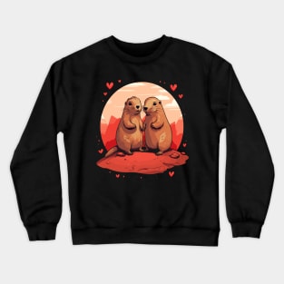 Prairie Dog Couple Valentine Crewneck Sweatshirt